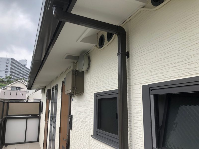 横浜市金沢区S様所有アパートB超低汚染リファイン艶消1000MS-IR外壁塗装施工後画像