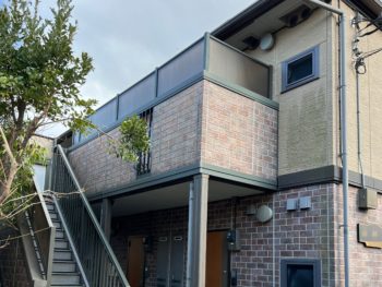 横浜市金沢区S様所有アパートB超低汚染リファイン艶消1000MS-IR外壁塗装施工前画像