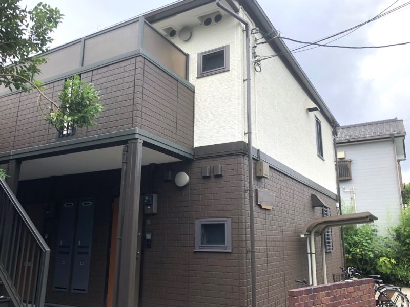 横浜市金沢区S様所有アパートB超低汚染リファイン艶消1000MS-IR外壁塗装施工後画像