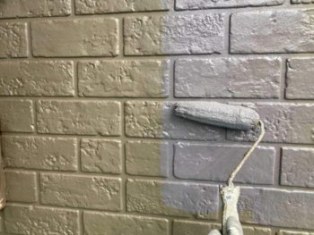 横浜市金沢区S様所有アパートB超低汚染リファイン艶消1000MS-IR外壁塗装上塗り2回目