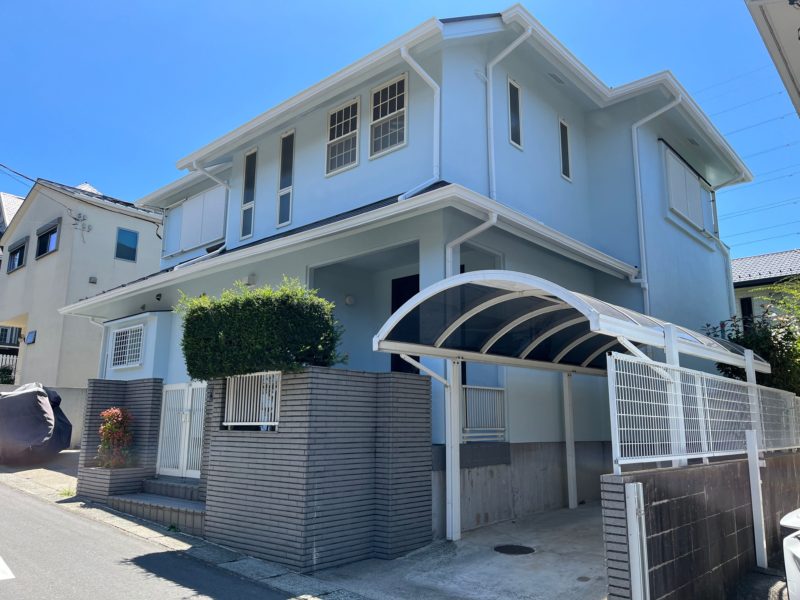 横浜市栄区O様邸超低汚染リファイン1000Si-IR外壁塗装施工後画像