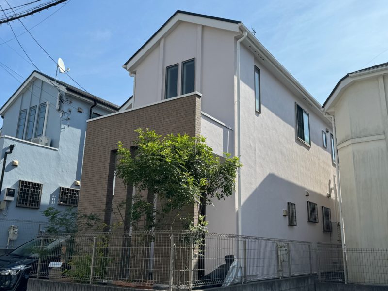 横浜市鶴見区T様邸超低汚染リファイン艶消1000MS-IR外壁塗装施工後画像