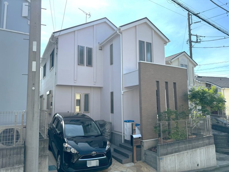 横浜市鶴見区T様邸超低汚染リファイン艶消1000MS-IR外壁塗装施工後画像