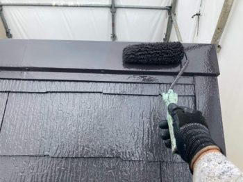 横浜市港南区M様邸棟板金塗装上塗り2回目