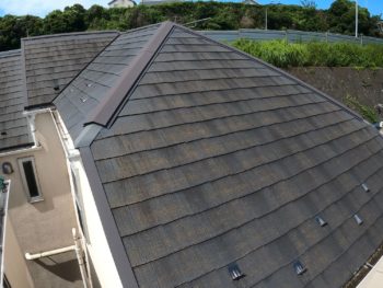 横浜市港南区M様邸サーモアイSi屋根塗装施工前画像