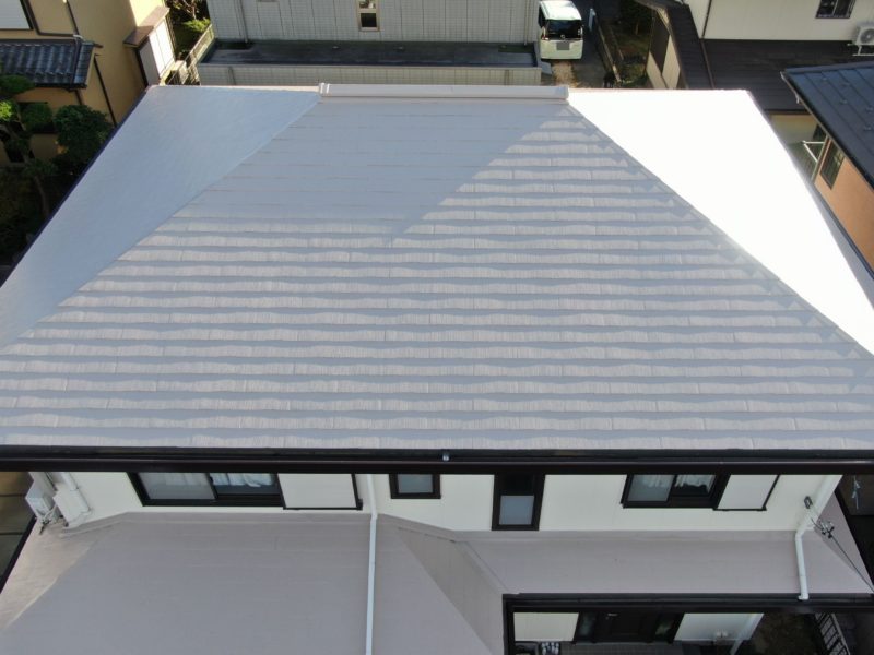 横浜市栄区H様邸サーモアイ4Ｆ屋根塗装施工後画像