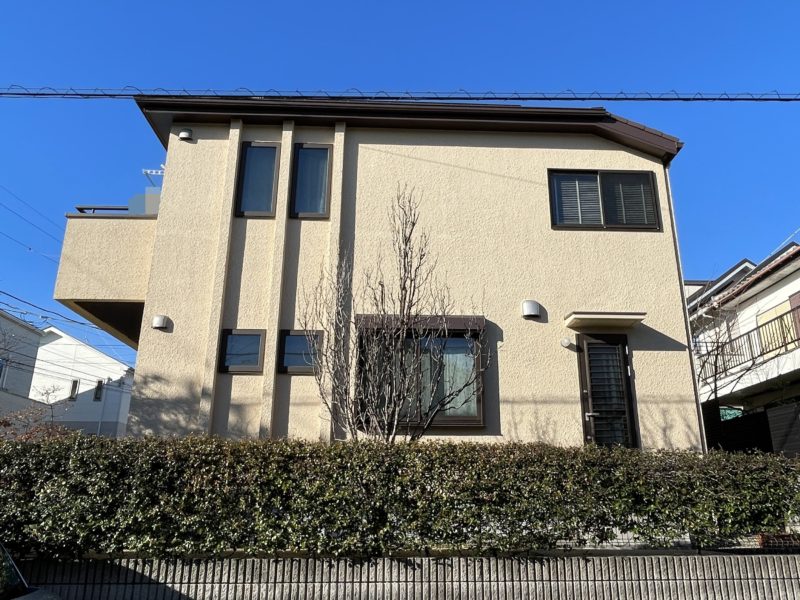 横浜市港南区O様邸インディフレッシュセラ外壁塗装施工後画像