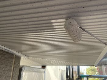 横浜市栄区M様邸軒天塗装上塗り2回目