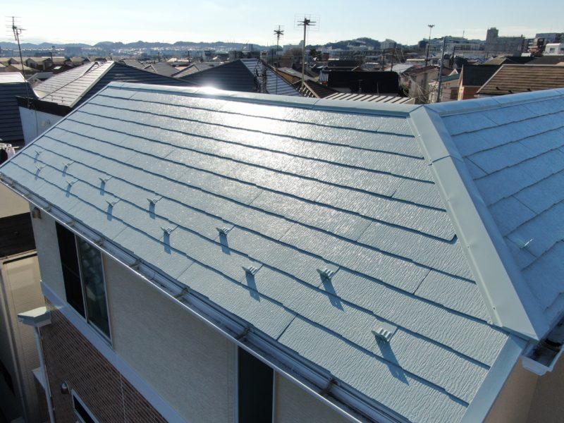横浜市金沢区N様邸サーモアイ4F屋根塗装施工後画像