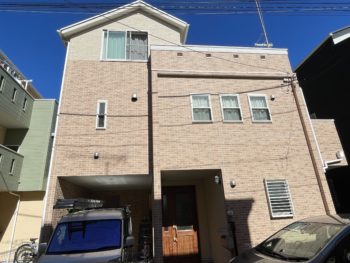 横浜市金沢区UVプロテクト４Fクリヤー外壁塗装施工前画像