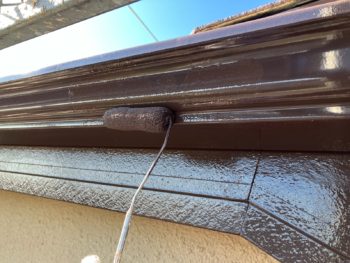 横浜市港南区O様邸軒樋塗上塗り2回目