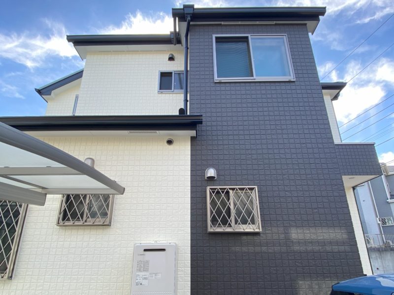 横浜市栄区K様邸超低汚染リファイン艶消1000MS-IR外壁塗装