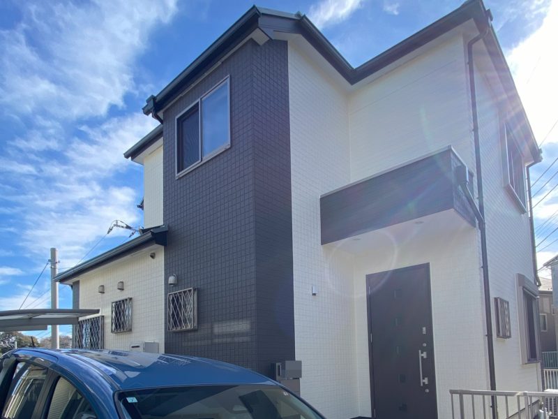 横浜市栄区K様邸超低汚染リファイン艶消1000MS-IR外壁塗装