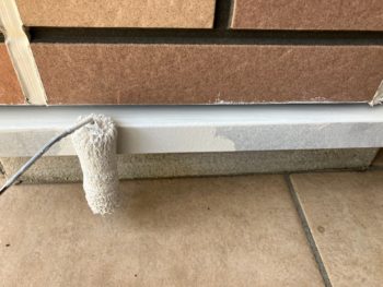 横浜市戸塚区H様邸水切り塗装上塗り1回目