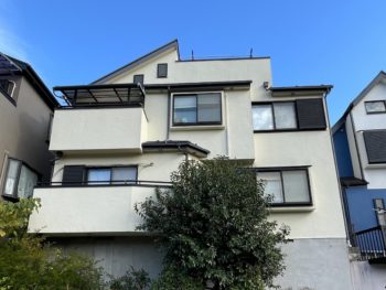 横浜市鶴見区U様邸パーフェクトトップ外壁塗装施工前画像