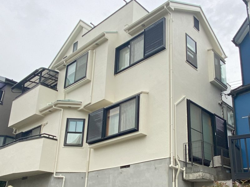 横浜市鶴見区U様邸パーフェクトトップ外壁塗装施工後画像