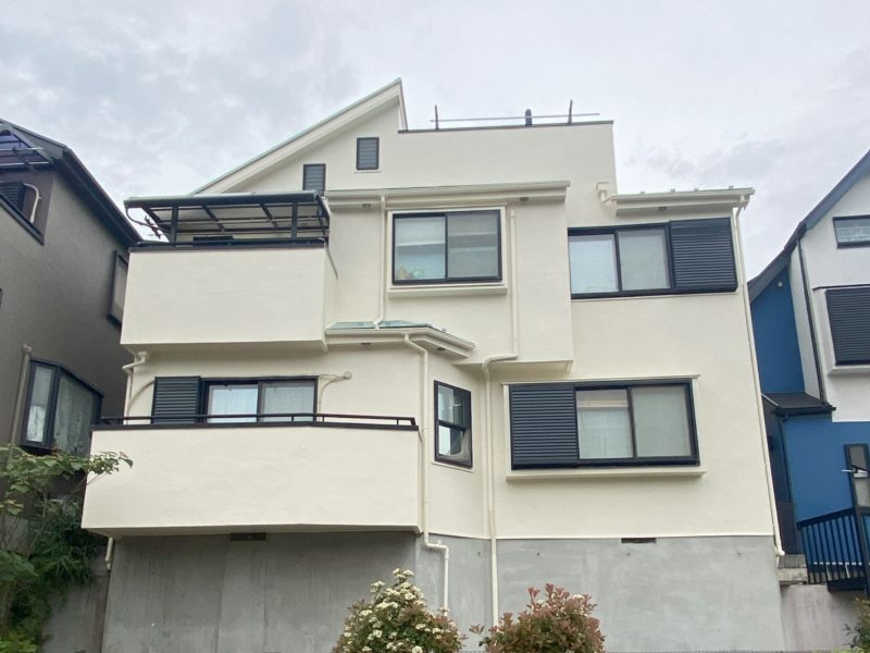 横浜市鶴見区U様邸パーフェクトトップ外壁塗装施工後画像