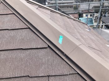 鎌倉市Y様邸棟板金塗装施工前画像