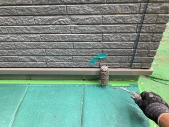 鎌倉市Ｙ様邸水切り塗装上塗り2回目