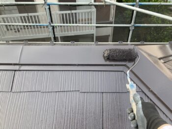 横浜市港南区A様邸棟板金塗装上塗り2回目