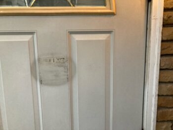 横浜市港南区A様邸玄関ドア・枠塗装施工前画像