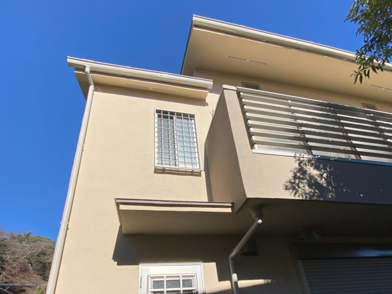 鎌倉市N様邸インディフレッシュセラ外壁塗装施工後画像