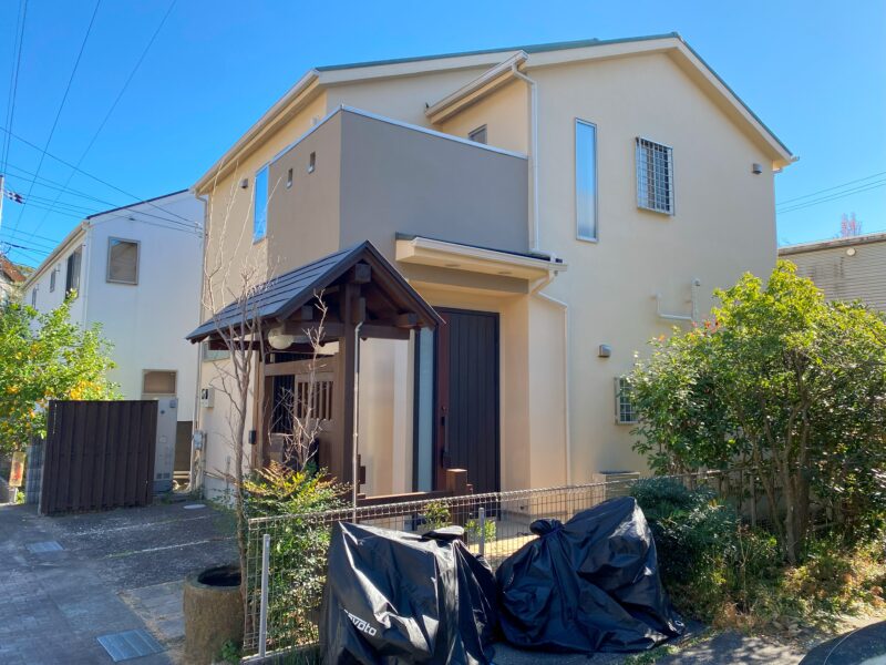 鎌倉市N様邸インディフレッシュセラ外壁塗装施工後画像