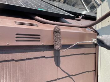 横浜市鶴見区K様邸棟板金塗装上塗り2回目