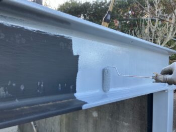 横浜市南区S様邸駐車場鉄骨架台錆止め塗装