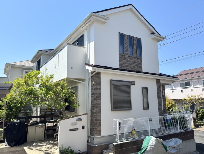 横浜市戸塚区S様邸グランセラトップ1液水性外壁塗装施工後画像