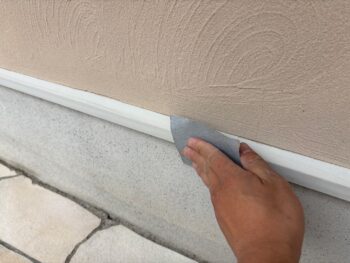 横浜市戸塚区S様邸水切り塗装前ケレン