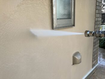 横浜市戸塚区S様邸グランセラトップ1液水性外壁塗装前高圧洗浄