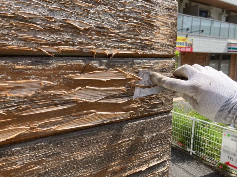 木部塗装前ケレン