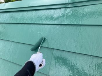 横浜市栄区W様邸ファインパーフェクトベスト屋根塗装上塗り2回目