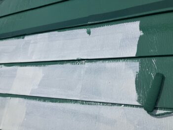 横浜市栄区W様邸ファインパーフェクトベスト屋根塗装上塗り1回目