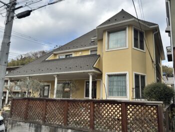 横浜市栄区I様邸グランセラトップ1液水性外壁塗装施工前