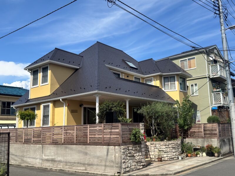 横浜市栄区I様邸グランセラトップ1液水性外壁塗装施工後