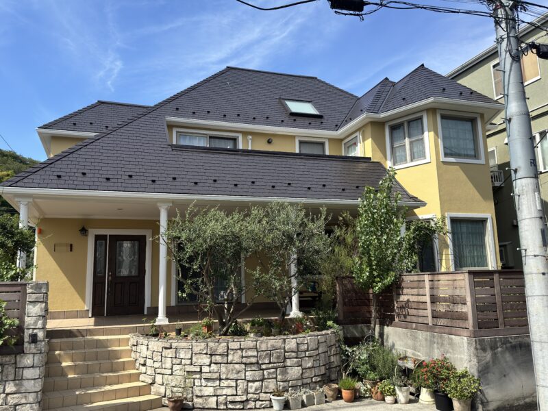 横浜市栄区I様邸グランセラトップ1液水性外壁塗装施工後