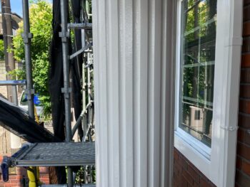 横浜市栄区W様邸円柱塗装施工後