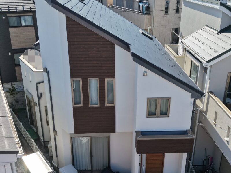 横浜市金沢区Y様邸グランセラトップ1液水性外壁塗装施工後