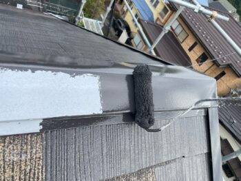 横浜市金沢区S様邸棟板金塗装上塗り1回目