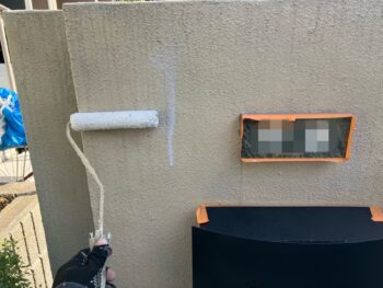 横浜市戸塚区I様邸門柱塗装