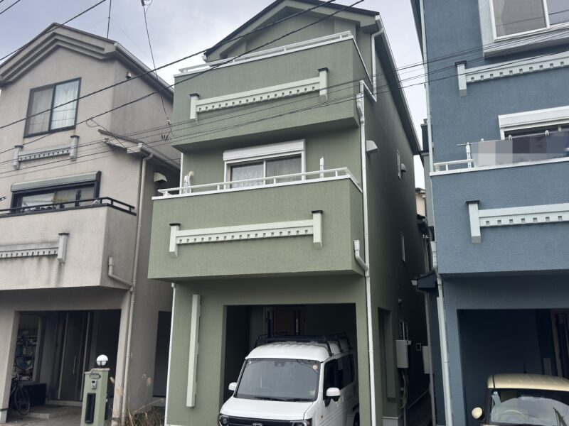 横浜市栄区I様邸グランセラトップ1液水性外壁塗装施工後
