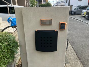 横浜市戸塚区I様邸門柱塗装施工前