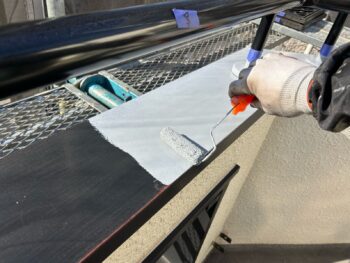 横浜市中区M様邸手摺笠木板金錆止め塗装