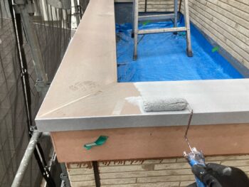 横浜市磯子区M様邸笠木板金錆止め塗装