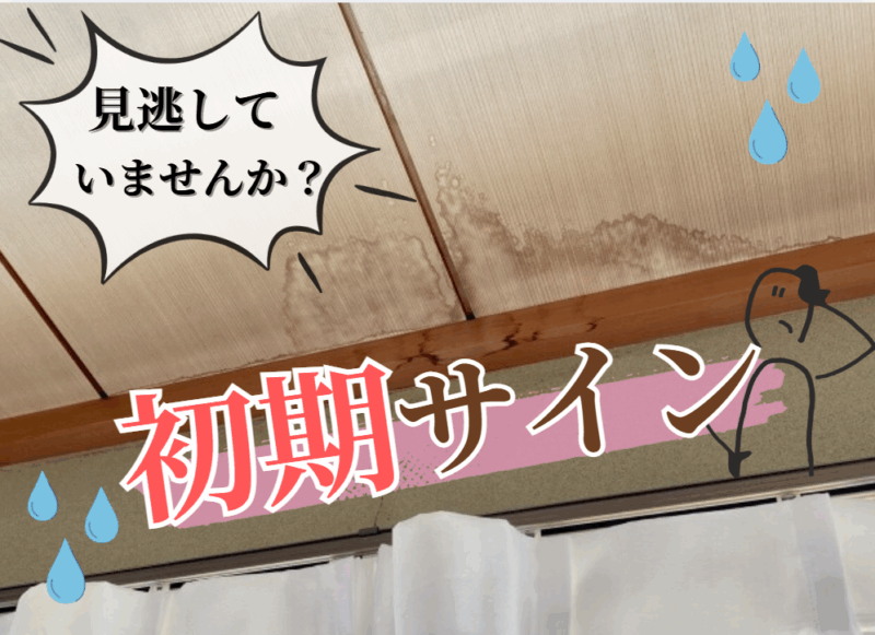雨漏り初期サイン