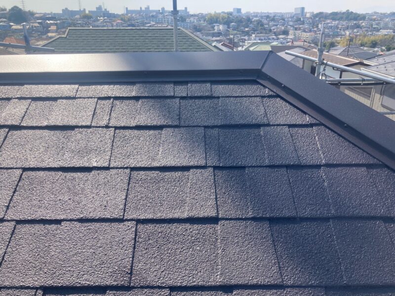 横浜市磯子区M様邸水性シリコンベスト屋根塗装施工後