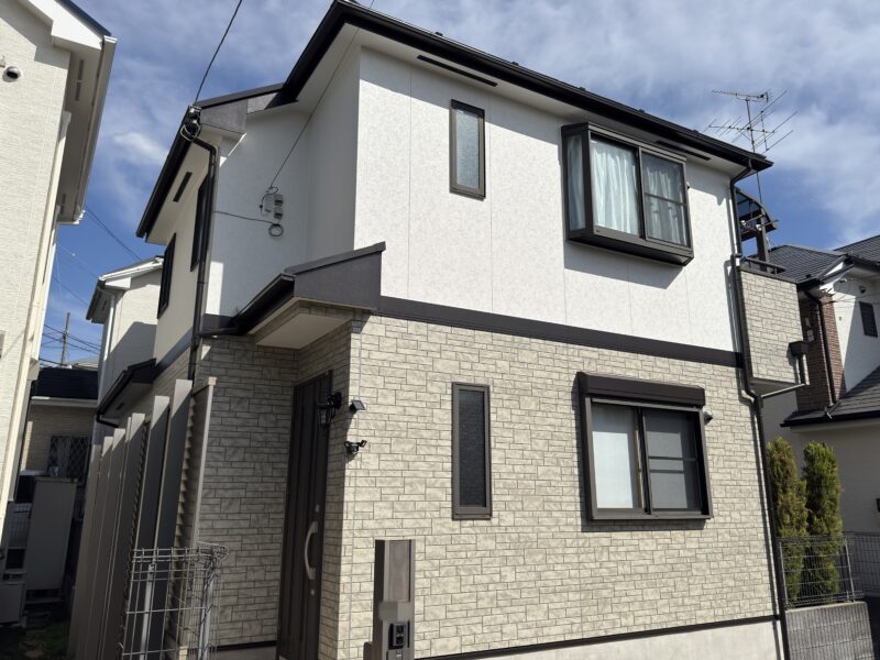 横浜市戸塚区M様邸グランセラトップ1液水性外壁塗装施工後