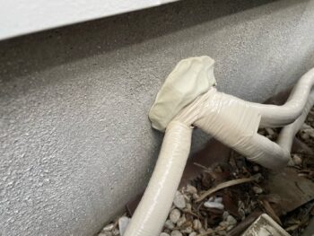 横浜市栄区W様邸エアコンスリムダクト根元シール